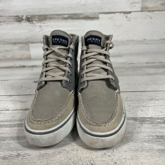 Sperry Womens Top Sider Bahama Chukka Boat Shoe High Top Lace Up Gray 6M - Picture 4 of 8